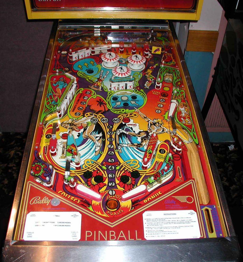 Skateball pinball machine